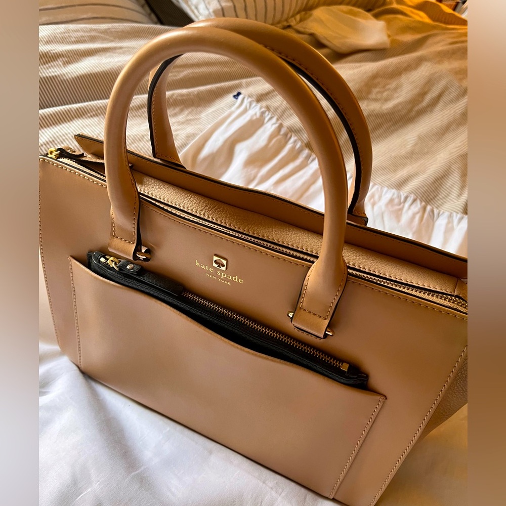 Kate Spade Bernadine Hadley Street Leather Handbag Tan
